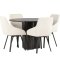 Olivia spisebordss�t spisebord mocca 4 stole beige.