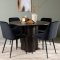 Olivia spisebordss�t spisebord mocca 4 stole velour sort.