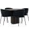 Olivia spisebordss�t spisebord mocca 4 stole velour sort.