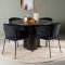 Olivia spisebordss�t spisebord mocca 4 stole velour sort.