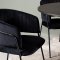 Olivia spisebordss�t spisebord mocca 4 stole velour sort.