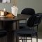 Olivia spisebordss�t spisebord mocca 4 stole velour sort.