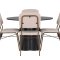 Olivia spisebordss�t spisebord sort 4 stole beige.