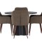 Olivia spisebordss�t spisebord sort 4 stole brun.