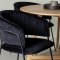 Yakidon spisegrupper spisebord med uttrekk brun 4 stoler velur svart.