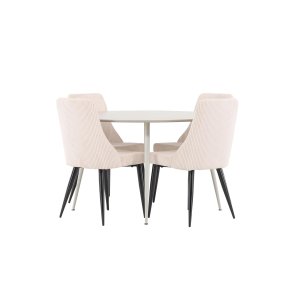 Plaza spisegrupper spisebord beige 4 stoler fl�yel beige.