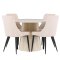 Lanzo spisebordss�t spisebord whitewash 4 stole fl�jl beige.