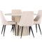 Lanzo spisebordss�t spisebord whitewash 4 stole fl�jl beige.