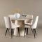 Lanzo spisebordss�t spisebord whitewash 4 stole fl�jl beige.