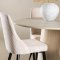 Lanzo spisebordss�t spisebord whitewash 4 stole fl�jl beige.