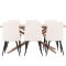 Piazza spisebordss�t spisebord mocca 6 stole fl�jl beige.