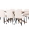 Piazza spisebordss�t spisebord mocca 6 stole fl�jl beige.