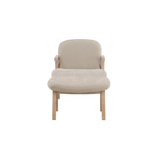Rile f�t�lj med fotpall beige.