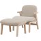 Rile f�t�lj med fotpall beige.