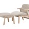 Rile f�t�lj med fotpall beige.