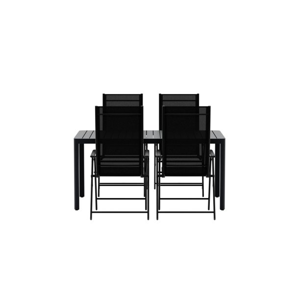 Giardini haves�t bord 90x150cm sort 4 stole sort.