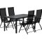 Giardini haves�t bord 90x150cm sort 4 stole sort.