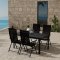 Giardini haves�t bord 90x150cm sort 4 stole sort.