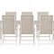 Lino hagesett bord 100x220 cm beige 6 stoler beige.