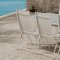 Lino hagesett bord 100x220 cm beige 6 stoler beige.