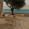 Panama hagesett uttrekksbord 90x160 cm natur 6 stoler beige.