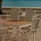 Break hagesett bord 90x200 cm natur 6 stoler beige.