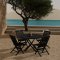 Kenya Gartenset Tisch �120 cm schwarz 4 St�hle schwarz.