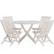 Kenya Gartenset Tisch �120 cm wei� 4 St�hle Whitewash.