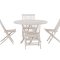 Kenya Gartenset Tisch �120 cm wei� 4 St�hle Whitewash.