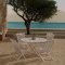 Kenya Gartenset Tisch �120 cm wei� 4 St�hle Whitewash.