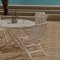 Kenya Gartenset Tisch �120 cm wei� 4 St�hle Whitewash.