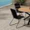 Mexico Gartenset Tisch �140 cm Natur 4 St�hle schwarz.