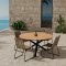 Mexico Gartenset Tisch �140 cm Natur 4 St�hle braun.