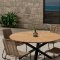 Mexico Gartenset Tisch �140 cm Natur 4 St�hle braun.