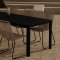 Mirko hagesett bord 90x200 cm svart 6 stoler brun.