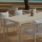 Mirko haves�t bord 90x200cm beige 6 stole hvid.