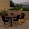 Bois hagesett bord 90x200 cm natur 6 stoler svart.
