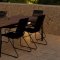 Bois hagesett bord 90x200 cm natur 6 stoler svart.