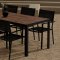Bois hagesett bord 90x200 cm natur 6 stoler svart.