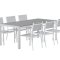 Break hagesett bord 90x200 cm gr� 6 stoler gr�.