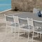 Break hagesett bord 90x200 cm gr� 6 stoler gr�.