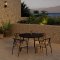San Vito Gartenset Tisch �120 cm schwarz 4 St�hle schwarz.