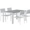 Break haves�t bord 90x150cm gr� 4 stole gr�.