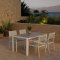 Break haves�t bord 90x150cm gr� 4 stole gr�.