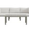 Copacabana Garten Lounge 3-Sitzer-Sofa und Couchtisch braun.