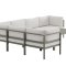 Copacabana Garten Lounge Ecksofa 3+3-Sitzer und Couchtisch braun.