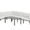 Copacabana Garten Lounge Ecksofa 3+3-Sitzer und Couchtisch braun.