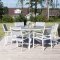 Parma set de jardin table 140x140cm 6 chaises Copacabana gris.