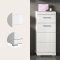 Scout Badschrank 1 Tr, 1 Schublade Wei hochglanz, wei.