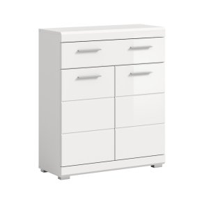 Scout Badschrank 2 Tren, 1 Schublade Wei hochglanz, wei.